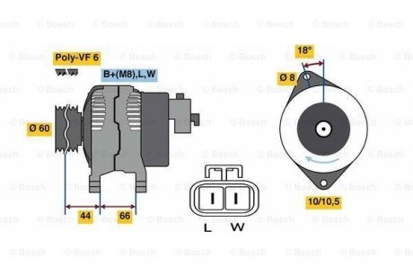 Генератор BOSCH 0 986 048 340