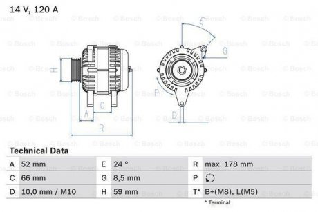 Генератор BOSCH 0986049061 (фото 1)