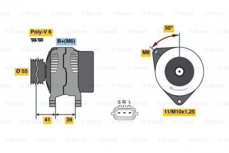 Генератор BOSCH 0986049490 (фото 1)