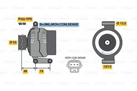 Генератор BOSCH 0986049520