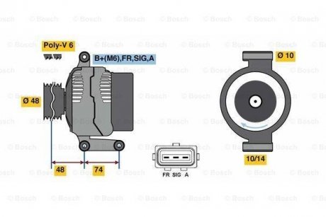 Генератор BOSCH 0986049980