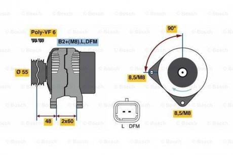 Генератор BOSCH 0986080400