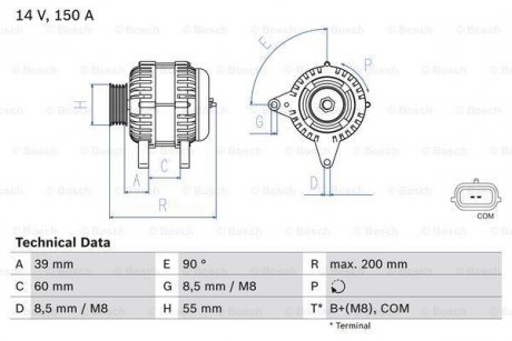 Генератор 0 986 080 410 BOSCH 0986080410