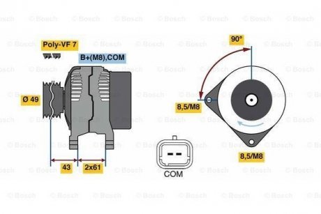 Генератор 0 986 080 420 BOSCH 0986080420