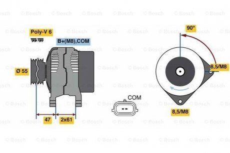 Генератор BOSCH 0 986 080 800