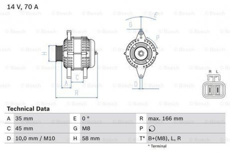 Генератор BOSCH 0986083930