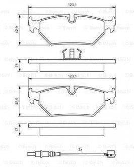 Тормозные колодки, дисковые. BOSCH 0986424027 (фото 1)