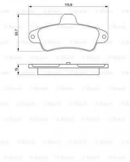 Комплект тормозных колодок, дисковый тормоз BOSCH 0 986 424 277