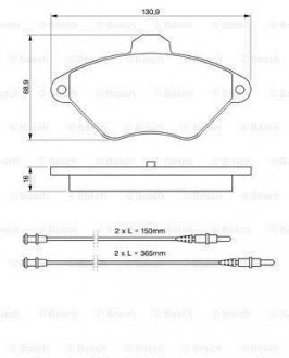 Тормозные колодки, дисковый тормоз (набор) BOSCH 0986424278 (фото 1)