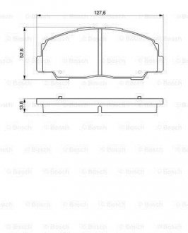 Гальмівні колодки, дискове гальмо (набір) BOSCH 0986424297