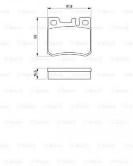 Гальмівні колодки дискові 0 986 424 358 BOSCH 0986424358 (фото 1)