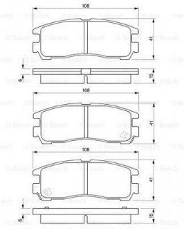 Тормозные колодки, дисковые. BOSCH 0986424467