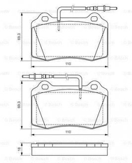 Комплект тормозных колодок, дисковый тормоз BOSCH 0 986 424 658 (фото 1)