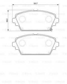 Тормозные колодки, дисковый тормоз (набор) BOSCH 0986424663 (фото 1)