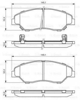 Тормозные колодки, дисковые. BOSCH 0986424696 (фото 1)