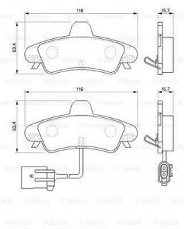 Тормозные колодки, дисковый тормоз (набор) BOSCH 0986424745