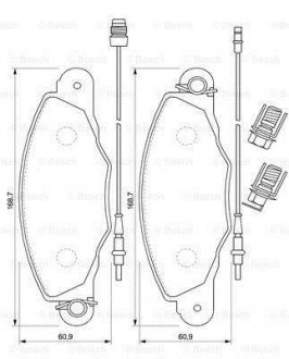 Тормозные колодки, дисковый тормоз (набор) BOSCH 0986424746