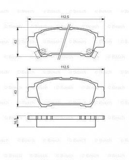 Тормозные колодки, дисковые. BOSCH 0986424762 (фото 1)