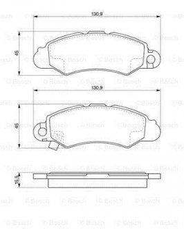 Тормозные колодки, дисковые. BOSCH 0986424804