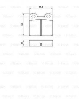 Тормозные колодки, дисковый тормоз (набор) BOSCH 0986460101