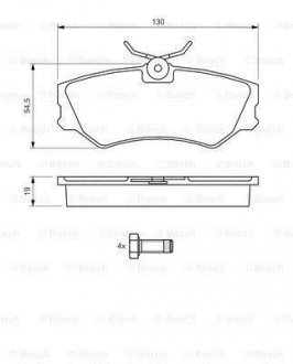 Тормозные колодки, дисковый тормоз (набор) BOSCH 0986460941