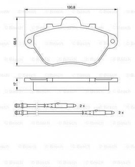 Тормозные колодки дисковые BOSCH 0986460950