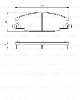 Колодка тормозов. диск. ISUZU TROOPER передн. (выр-во) BOSCH 0 986 460 960 (фото 1)