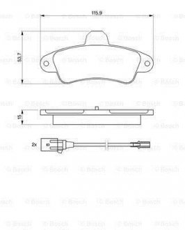 Тормозные колодки, дисковый тормоз (набор) BOSCH 0986460991 (фото 1)