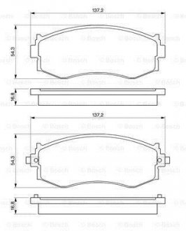 Тормозные колодки, дисковый тормоз (набор) BOSCH 0986461121 (фото 1)