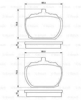 Тормозные колодки, дисковый тормоз (набор) BOSCH 0986463641