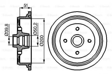 Тормозной барабан BOSCH 0986477016 (фото 1)