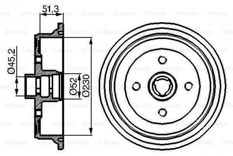 Тормозной барабан BOSCH 0986477029