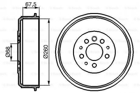 Тормозной барабан BOSCH 0986477046 (фото 1)