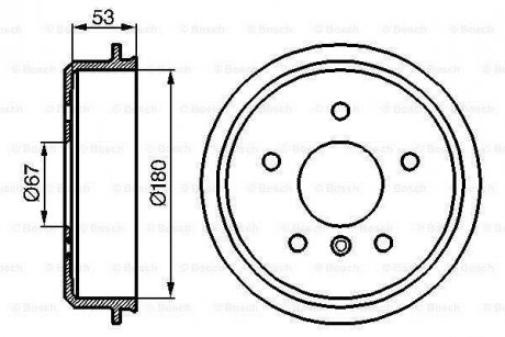 Тормозной барабан BOSCH 0986477096