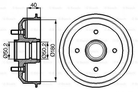 Тормозной барабан BOSCH 0986477099