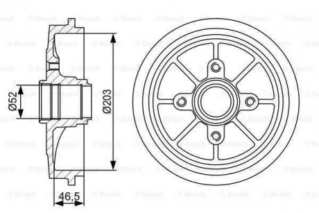 Тормозной барабан 0 986 477 126 BOSCH 0986477126 (фото 1)