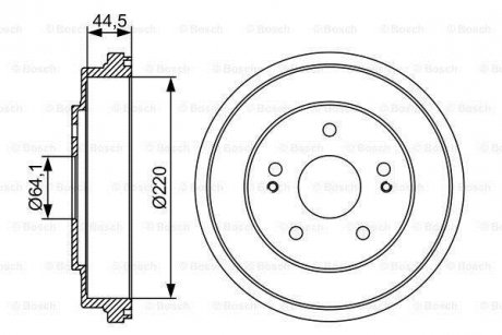 Тормозной барабан 0 986 477 147 BOSCH 0986477147