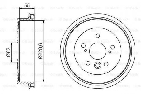 Гальмівний барабан BOSCH 0 986 477 168