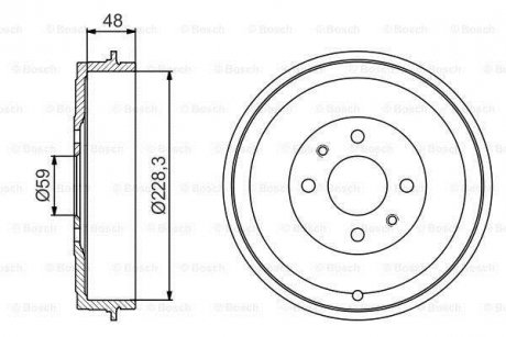 Тормозной барабан 0 986 477 212 BOSCH 0986477212 (фото 1)