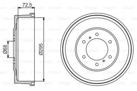 Тормозной барабан BOSCH 0 986 477 215 (фото 1)