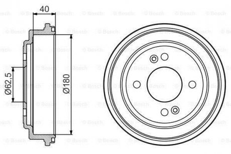 Тормозной барабан 0 986 477 216 BOSCH 0986477216 (фото 1)