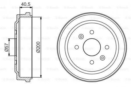 Тормозной барабан BOSCH 0986477225