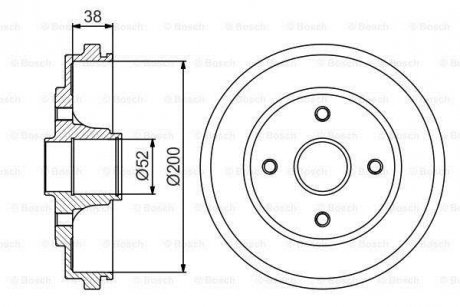 Гальмівний барабан BOSCH 0986477229 (фото 1)