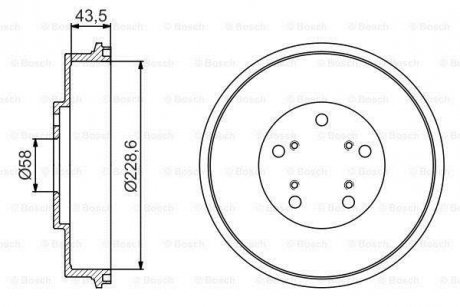 Тормозной барабан задний BOSCH 0986477231