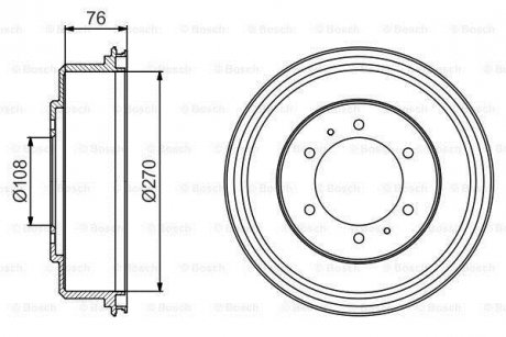 Гальмівний барабан BOSCH 0 986 477 233 (фото 1)