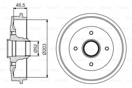 Гальмівний барабан BOSCH 0986477253