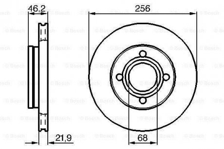 Тормозной диск BOSCH 0986478018 (фото 1)