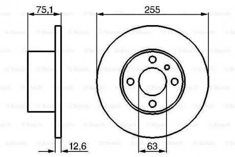 Тормозной диск BOSCH 0986478032