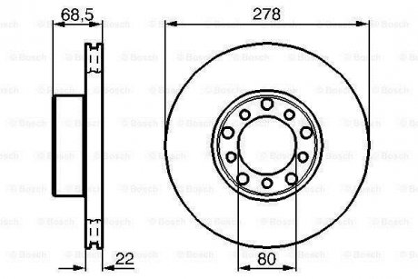 Тормозной диск BOSCH 0986478061 (фото 1)