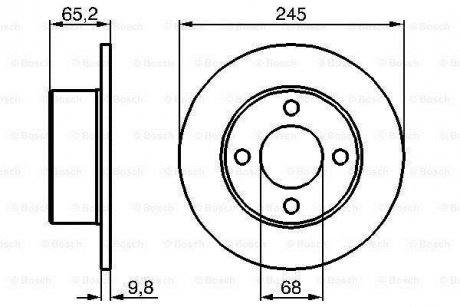 Тормозной диск BOSCH 0986478073 (фото 1)